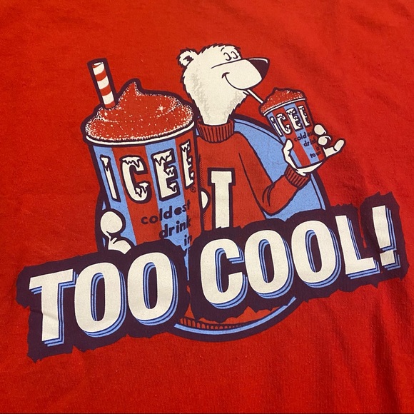 Vintage ICEE slurpee t-shirt red size M - Picture 2 of 4